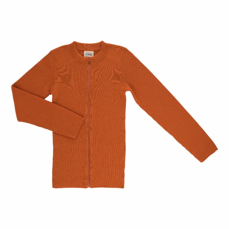 Voksi® Wool Rib Sweater Warm Orange - 11008806-WarmOrange-74/80-Std - 1